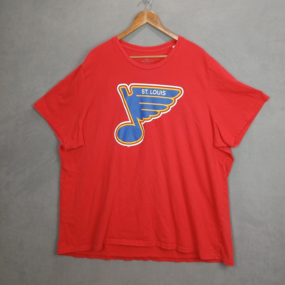 St Louis Blues T Shirt Mens 4XL Red Jordan Binnington #50 Adidas Ice Hockey NHL